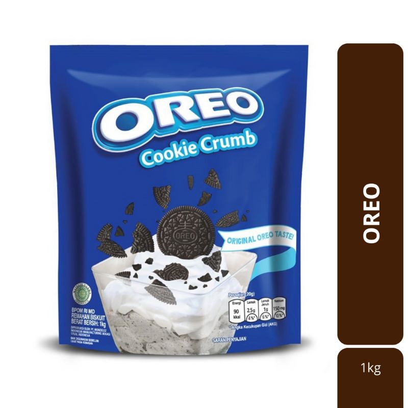 

Oreo Biskuit Cookie Crumb Pouch 1kg Untuk Kue dan Roti