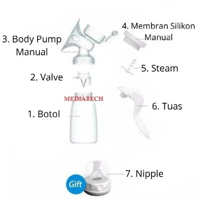 RealBubee (MediaTech) Manual Breastpump BPA Free