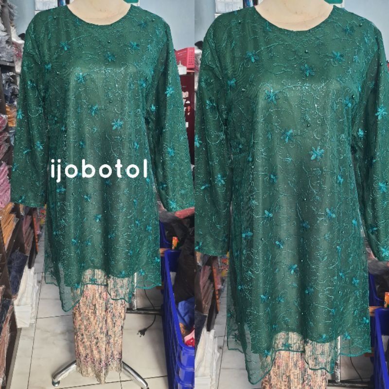 COD KEBAYA TUNIK TULLE TULE TILE M-XXXL KEBAYA LILAC WARDAH MINT JUMBO WISUDA LAMARAN ROSGOLD ABU-^TULE-IJOBOTOL SALE