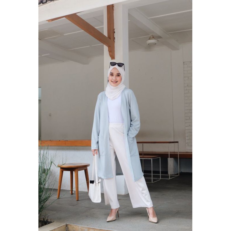 Gaia Oversize Long Cardy Waffle uniqlo / cardy waffle / longcardy premium