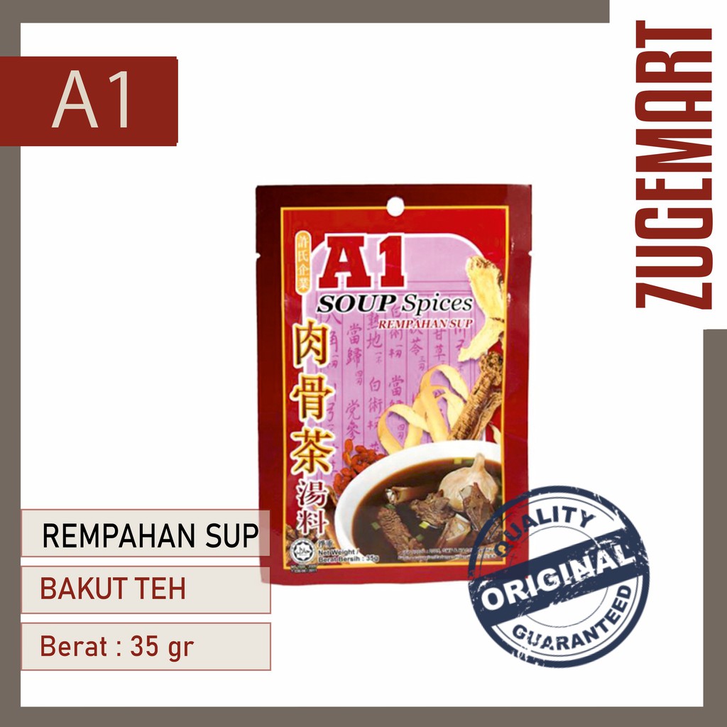 

Bumbu Bakut Teh A1 35g / Bumbu Ba kut Teh / A1 Soup Spices