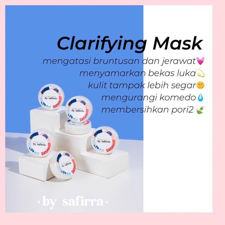 9EC CLARIFYING MASK BY SAFIRRA BPOM (LINK BARU)✹ (Super Sale)#sale ↓