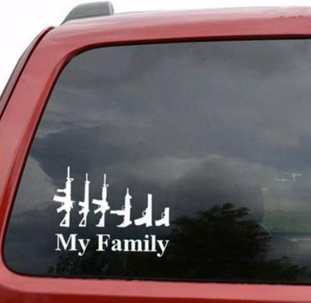 [COD] sticker mobil bahan decal reflector My.Family