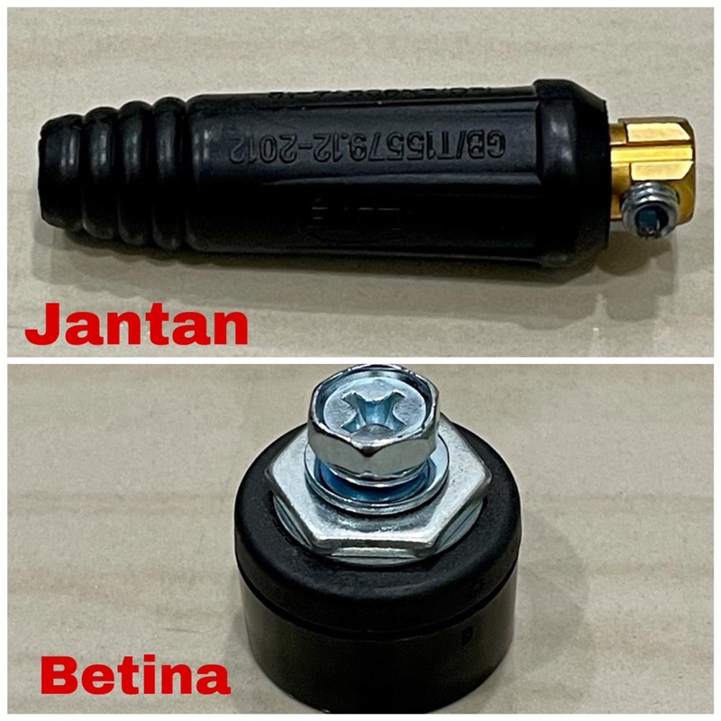 Cok inverter soket mesin las 200amper travo las kecil 10 - 25mm (200 Amper)