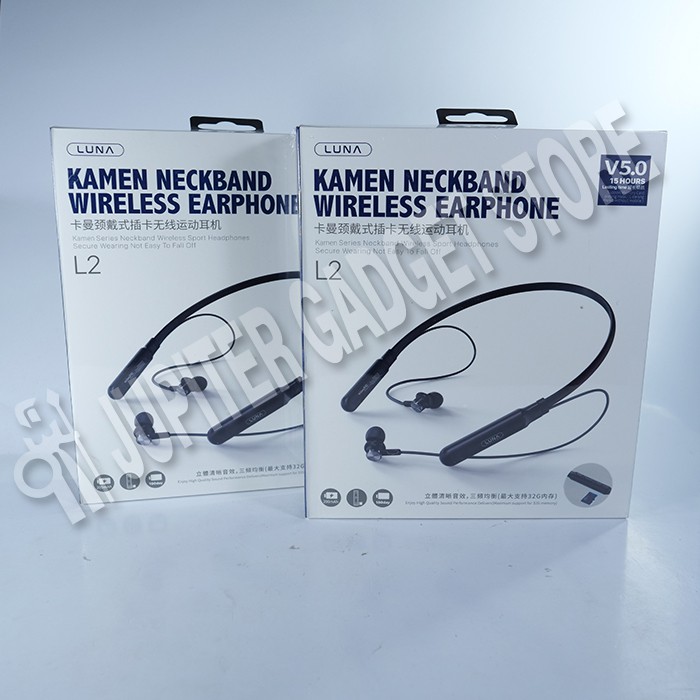 Headset Bluetooth Luna L2 Neckband Sport Wireless Earphone