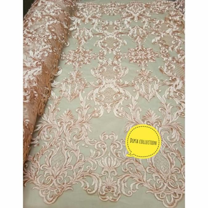 Bahan brokat/kain tile elisab_tile elisahab payet mutiara