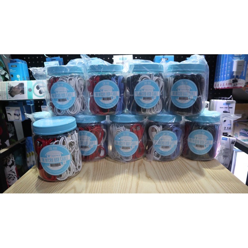 1 TOPLES (30pcs) KABEL DATA TECNIX CBL 619 - MICRO USB SUPORT 3.1A TERMURAH 100% ORIGINAL PRODUK