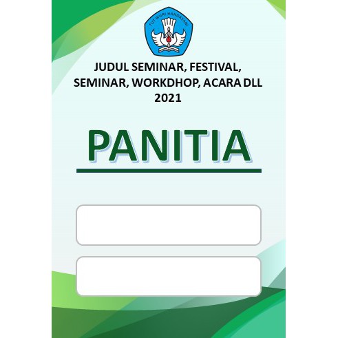 DESAIAN KOKARDE ID CARD PANITIA PANJANG 13 X LEBAR 9