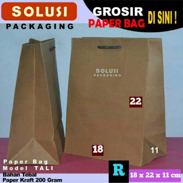 

PAPER BAG TIPE R 18X22X11CM/TAS KERTAS/SHOPPING BAG