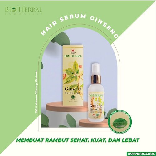 Terjamin  Bio Herbal Hair Serum Ginseng / Serum Rambut Rontok / Bio Herbal Ginseng / Vitamin Rambut 