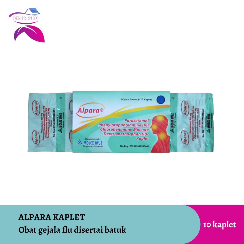 Alpara Kaplet Strip Obat Gejala Flu disertai Batuk / Obat Pilek
