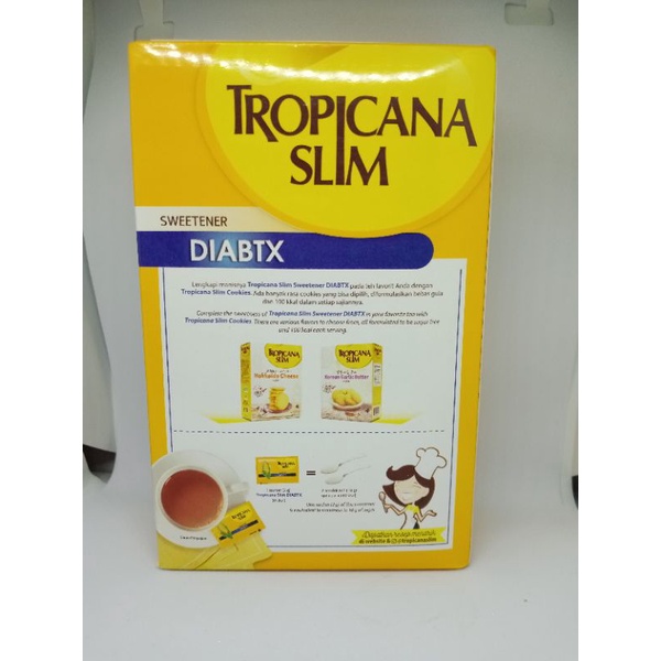 TROPICANA SLIM SWEETENER DIABTX 50 SACHET - ED 07/2025