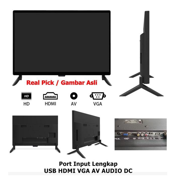 TV LED ANIMAX 24 inc bisa buat monitor cctv, PC sama televisi