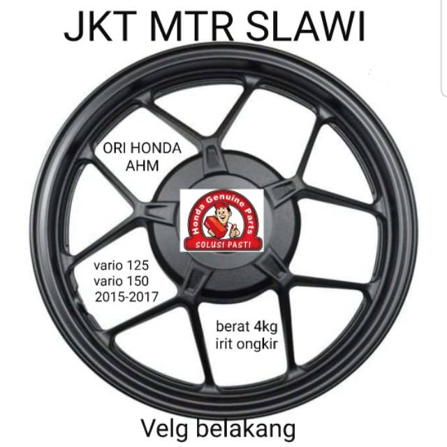 42601-K59-A12 velg atau pelek belakang vario 150 vario 125 fi led ori AHM Honda