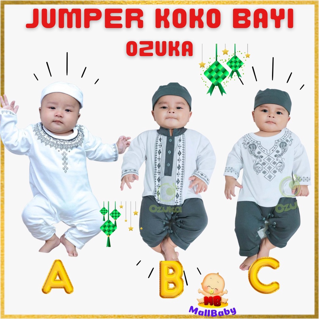 Ozuka GROSIR Baju Koko Anak Bayi Muslim Bayi Laki Laki SNI per 6 pcs