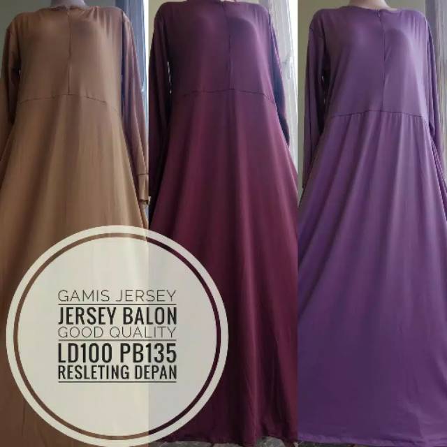 GAMIS JERSEY TEBAL POLOS