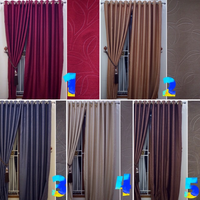 Gordyn Gorden Hordeng Embos Polos motif 3D Daun