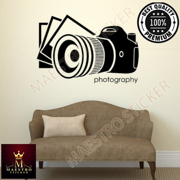 

M.STICKER Stiker Kamera Photograpy Sticker Dingding Sticker Kaca Rumah Kantor
