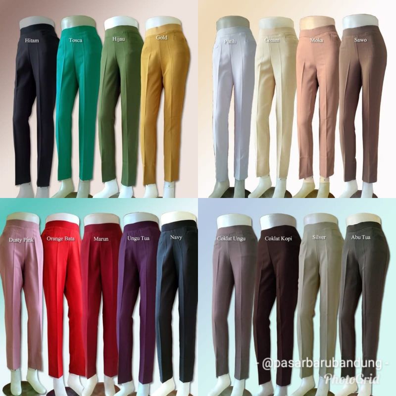 Celana Kerja wanita Pinggang Karet CELANA KERJA