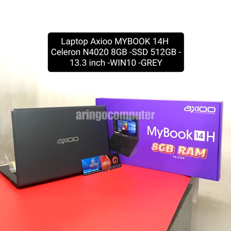 Laptop Axioo MYBOOK 14H Celeron N4020 8GB -SSD 512GB -13.3 inch -WIN10 -GREY