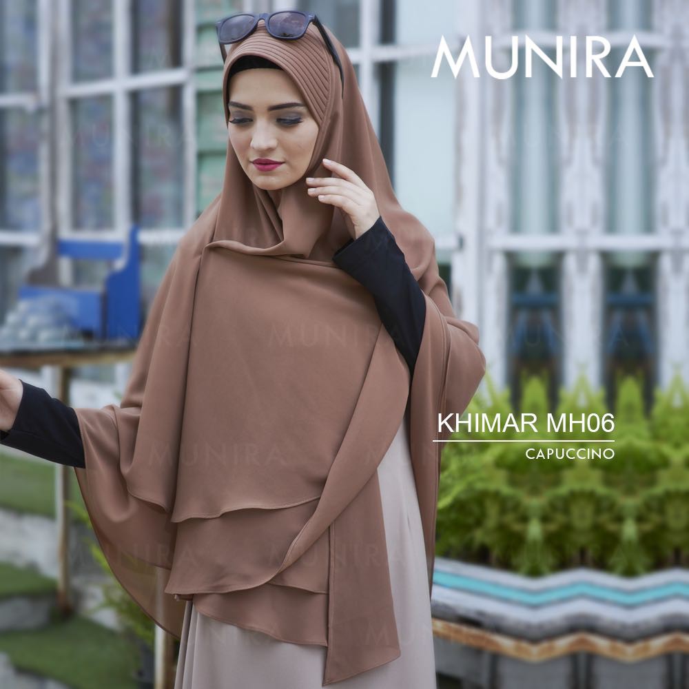 KHIMAR CERUTY BELAH DEPAN PET BUSA MUNIRA MH06