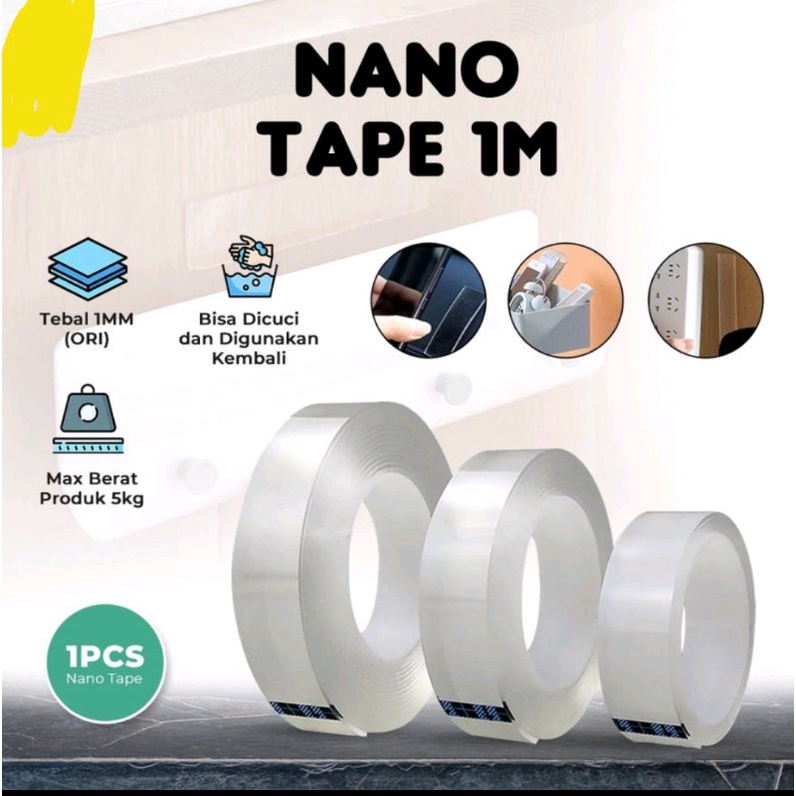 

DOUBLE TAPE NANO BENING TRANPARAN 1M 3M 5M / NANO TAPE 1 METER / DOUBLE TAPE AJAIB ISOLASI BENING / TEMPELAN SERBAGUNA