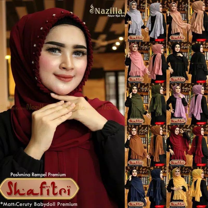 Jilbab Pashmina Tali Shafitri KCB Ori Nazilla