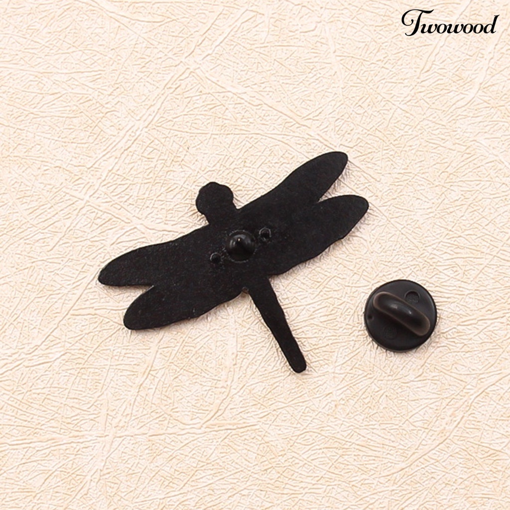 Twowood Dragonfly Shape Multicolored Lapel Pin Alloy Vivid Funny Collar Brooch Badge Backpack Accessories