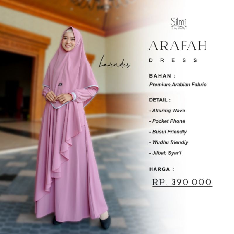 Dress Arafah Syari + Kimar Terbaru by Silmi