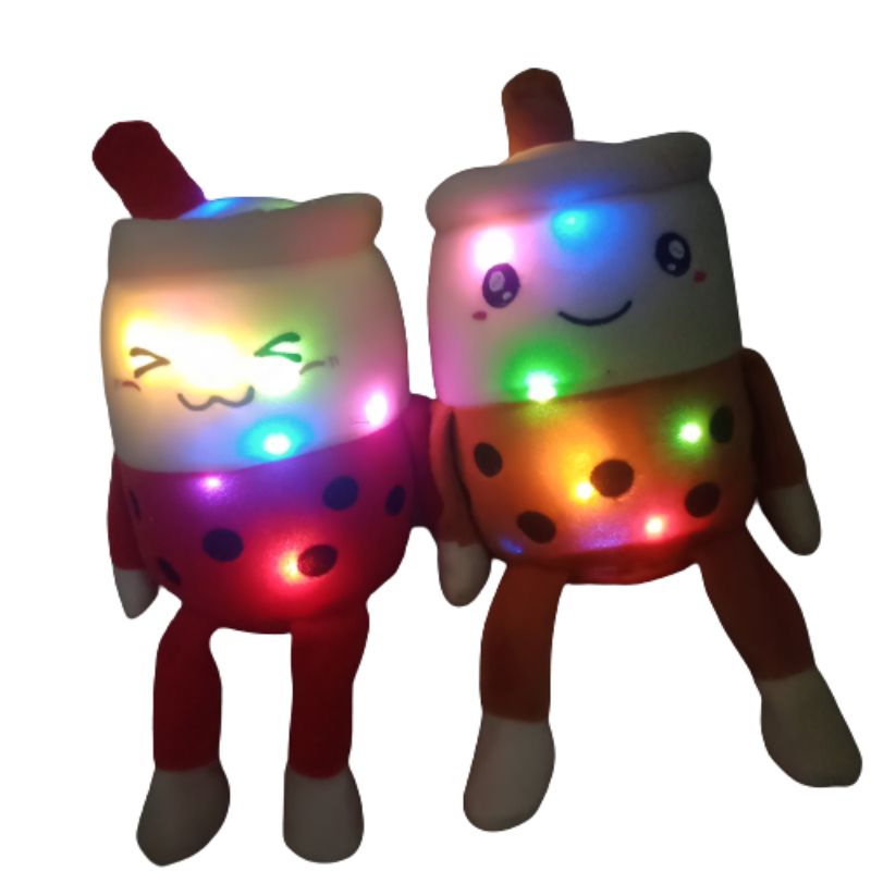 Boneka Boba bubble milk tea kaki tangan led