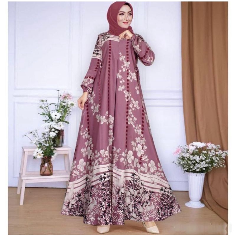 Gamis Maxmara Dior Silk Premium//Gamis Maxmara Lux Premium-Cornely pink