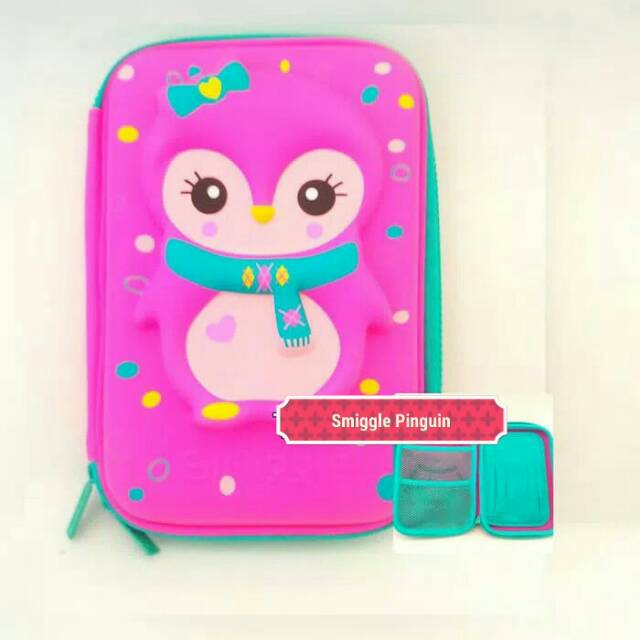 

Kotak / Tempat Pensil Organizer SMIIGGLE Pinguin Pink