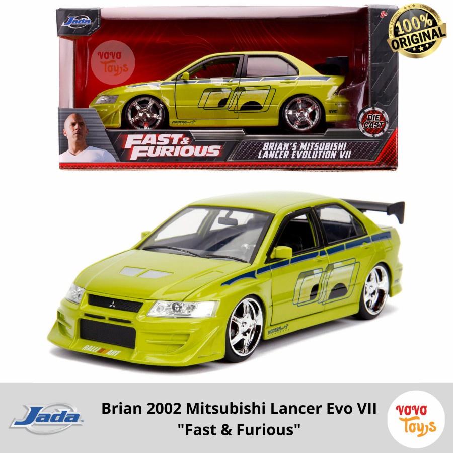 Jada 1/24 Fast Furious Brian 2002 Mitsubishi Lancer Evolution VII