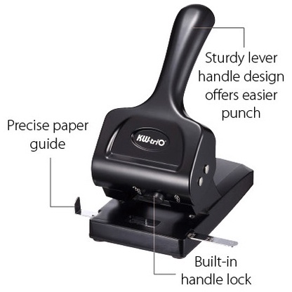 HEAVY DUTY 2-HOLE PUNCH KW-TRIO 93Y0, 65 LEMBAR  (5.5MM, kedalaman 11 MM)