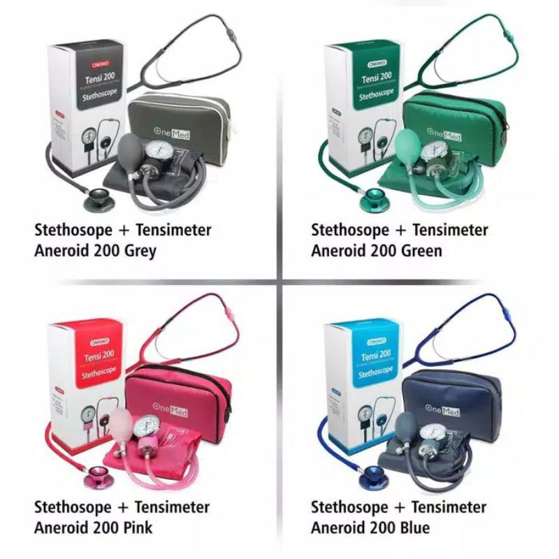 Paket Stetoskop dan Tensimeter Aneroid Onemed Stetoschope manual Tensi Manual