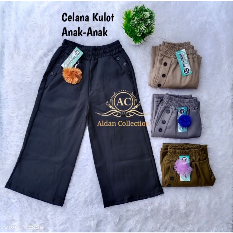 Celana Kulot Katun Anak Perempuan Usia 4_10 Tahun / Kulot Katun Anak / Celana Kulot Anak / Kulot Anak Perempuan / Celana Panjang Anak Perempuan / Celana Anak Perempuan