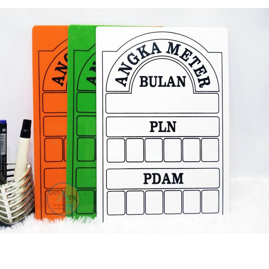 

Top Produk' 'Papan Meteran PLN dan PAM / PDAM Tulis Akrilik dengan Spidol Whiteboard Kr3 .