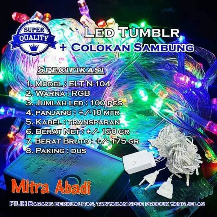 Lampu Natal Hias LED Tumblr 100 led