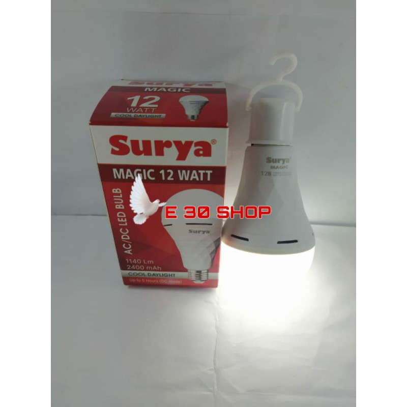 Bohlam Lampu magic 12 watt Hannochs SURYA cahaya putih