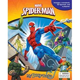 My Busy Book Marvel Spiderman includes aTorybook, 12 figurines and a giant playmat