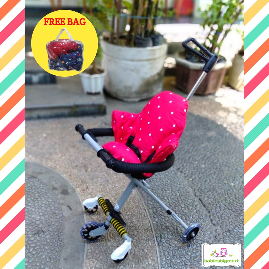TRIKE PAD SANDARAN SEGITIGA ALAS STROLLER KERETA DORONG NEW