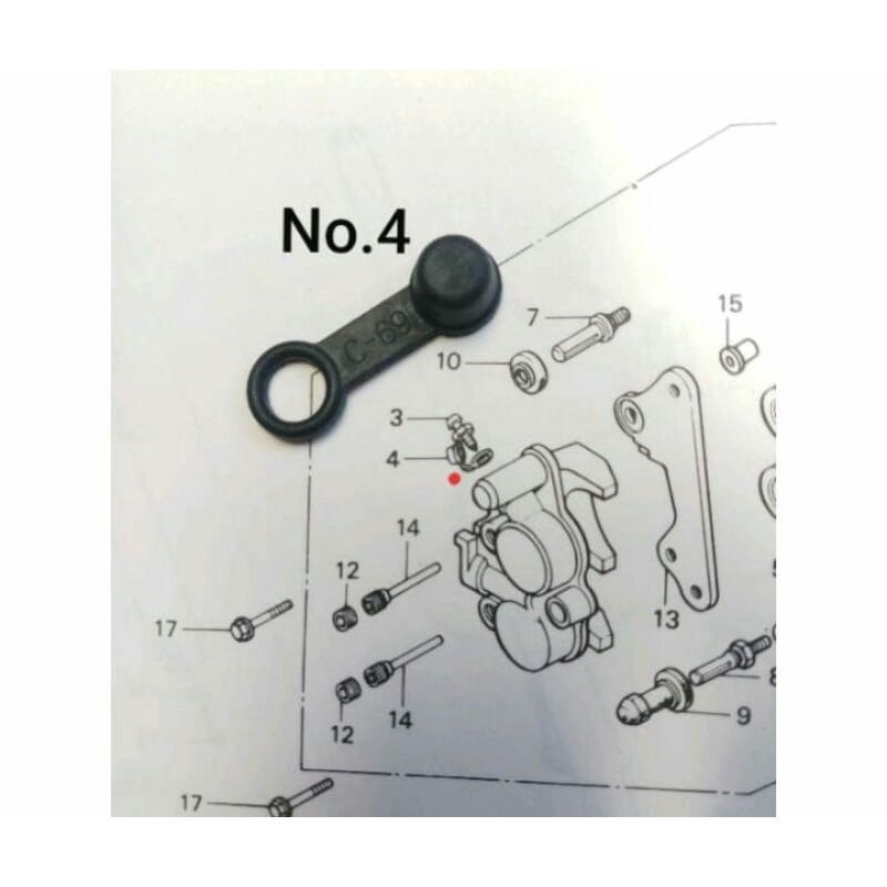 karet tutup baut stelan cakram honda tiger supra