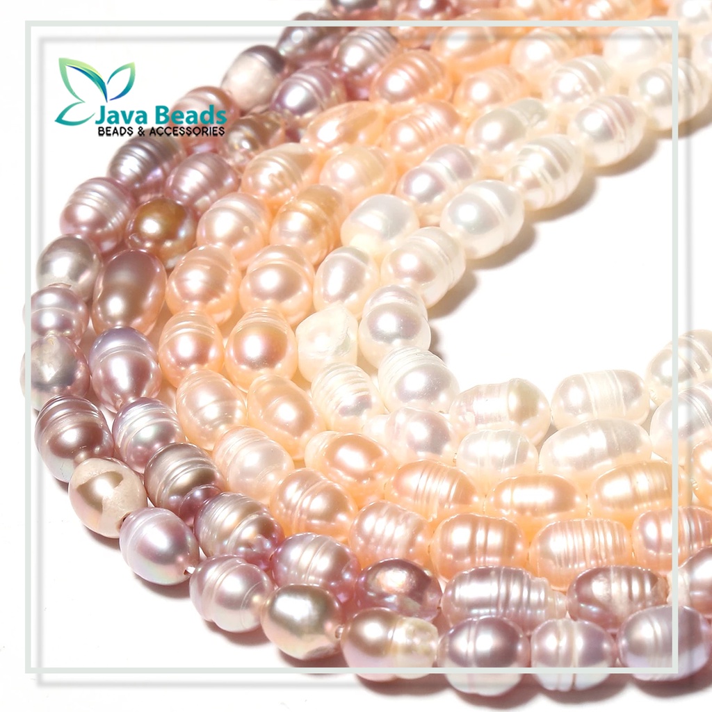 Mutiara Air Tawar Oval 6mm 8mm 10mm