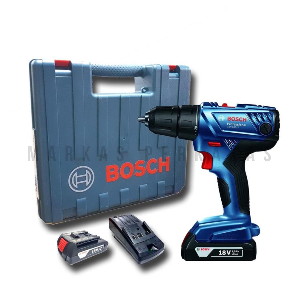 Bosch Cordless Drill GSR 180-Li Bor Baterai Bosch 18V
