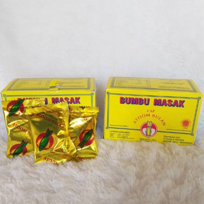

Bumbu penyedap rasa merk atom bulan perpak isi 20 saset