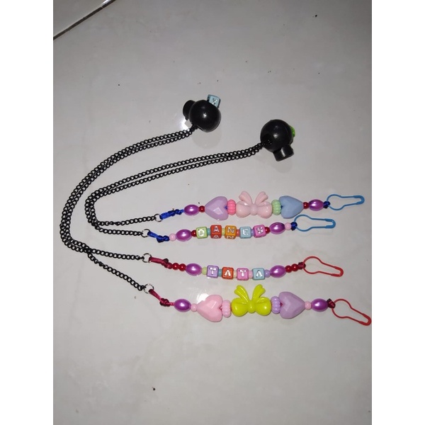 Tali/strap masker konektor 2 in 1 rantai mix tali costum nama