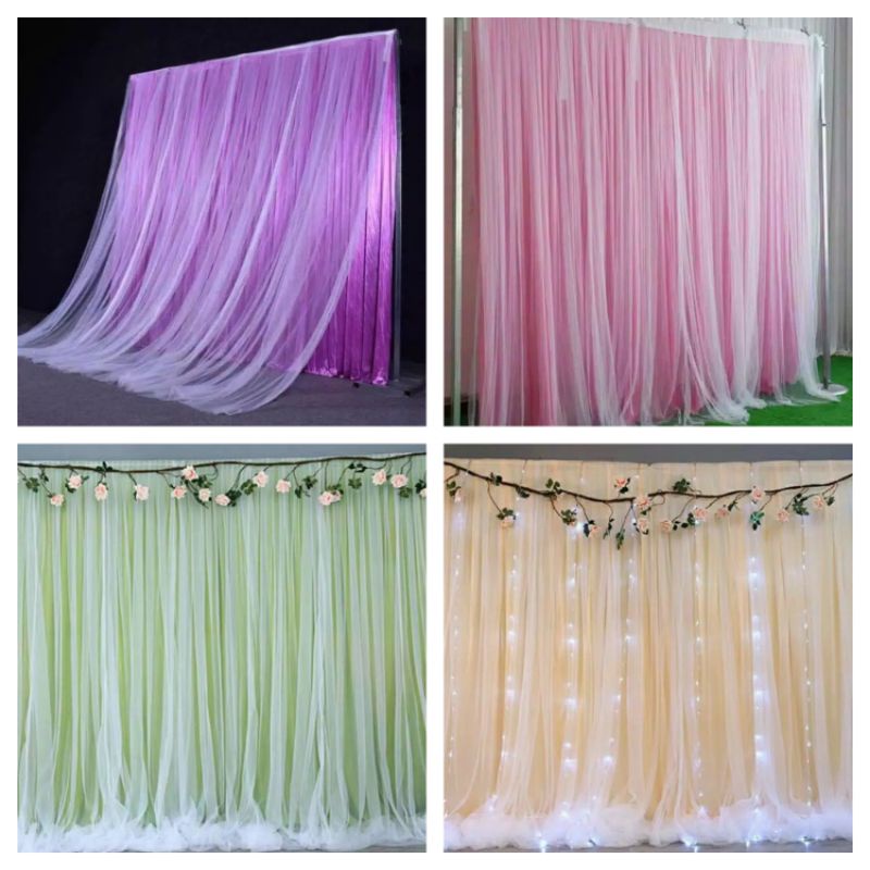 Backdrop / Background tinggi 3 meter / Backdrop pesta / ultah / happy engagement /
