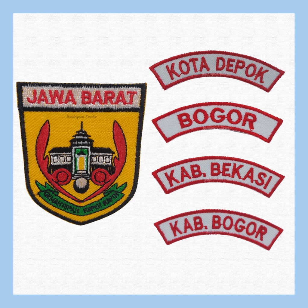 Bordir Logo Kwarda Jawa Barat / Lokasi Kota Depok / Bogor / Bekasi