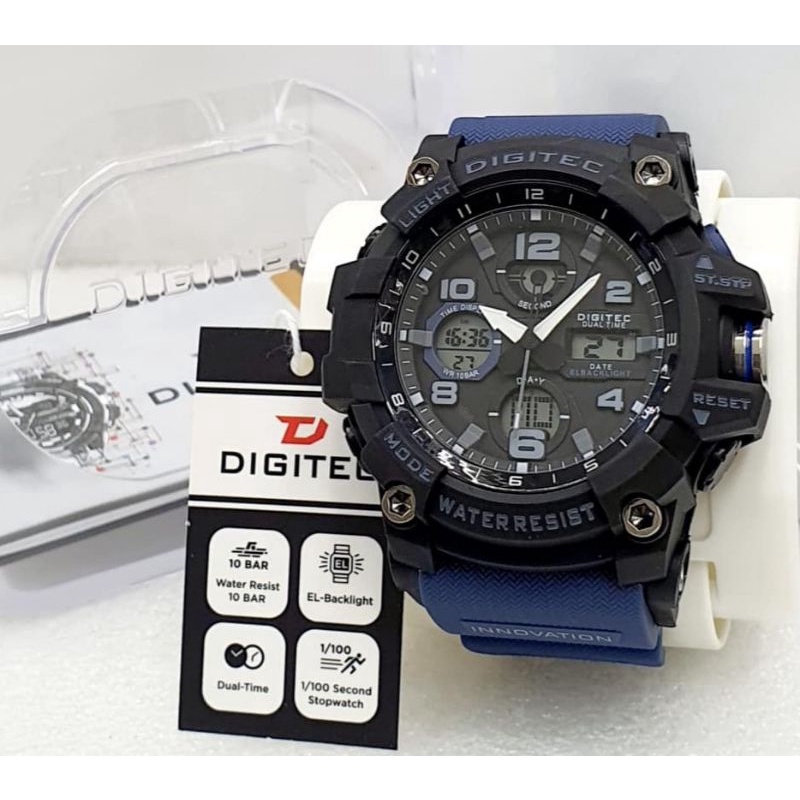 JAM TANGAN PRIA SPORTY KEREN ELEGANT DIGITEC 2125 ORIGINAL WATER RESIST