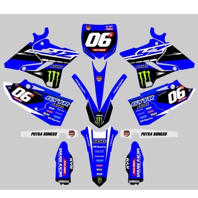 YAMAHA YZ 250 X F Decal Custome motor Full 3M Coklat Super premium